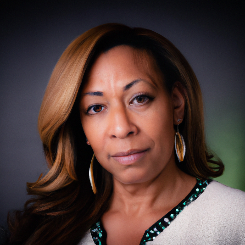 Portrait session sample with studio headshot on clean background